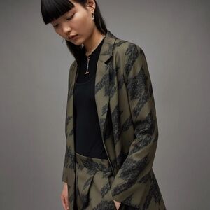 All Saints Olive and Black Blazer
